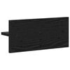 vidaXL Wall-Mounted Coat Rack with Shelf Black oak 40 x 10.5 x 18 cm