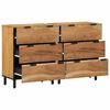vidaXL Sideboard Set 2 pcs Natural 60 x 33.5 x 75 cm Solid Acacia Wood