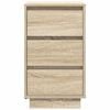 vidaXL Bedside Cabinet with LED Lights Sonoma Oak 38x34x65 cm