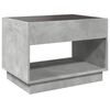 vidaXL Coffee Table with Infinity LED Concrete Grey 70x50x50 cm