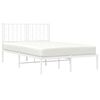 vidaXL Metal Bed Frame without Mattress with Headboard White 120x190cm