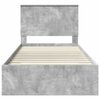 vidaXL Bed Frame Concrete Grey 100 x 200 cm Engineered Wood