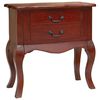 vidaXL Side Table Brown 60.5 x 30 x 61 cm Solid Mahogany Wood