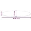 vidaXL Table Top White 90x45x2.5 cm Solid Wood Pine Oval