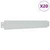 vidaXL Lawn Edgings 20 pcs 100 x 14 cm Galvanised Steel Silver