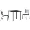 vidaXL Garden Dining Set 7 pcs Anthracite Powder-Coated Steel
