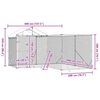 vidaXL Outdoor Dog Kennel with Roof Silver 4x4x2.5 m Galvanised Steel