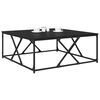 vidaXL Coffee Table Black Oak 100 x 100 x 40 cm Engineered Wood