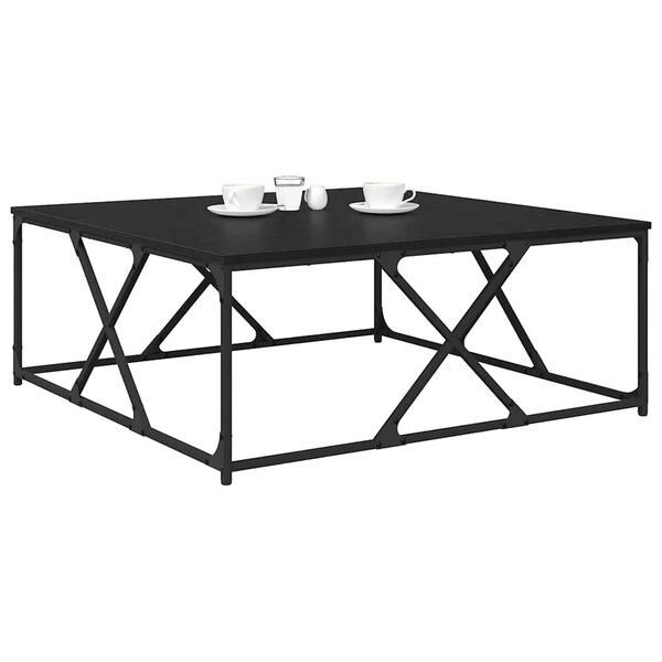 vidaXL Coffee Table Black Oak 100 x 100 x 40 cm Engineered Wood