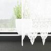 vidaXL Lace Curtain with Curtains Floral White 100 x 600 cm Polyester