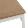 vidaXL Dining Chair 2 pcs White and Brown Solid Rubber Wood