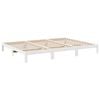 vidaXL Family Bed Frame No Mattress White 270x200 cm Solid Wood Pine