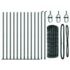 vidaXL Fence with Post Green 0.4 x 25 m Steel and PVC