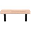 vidaXL Basin Shelf Wall Mounted Steel and Solid Wood Beech