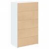 vidaXL Highboard White 70x41x124 cm Engineered Wood