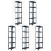 vidaXL Storage Shelf Racks 5 pcs Black 125 kg 60x30x180 cm Plastic
