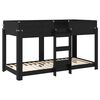 vidaXL Bunk Bed for Kids Black Oak 90 x 200 cm Engineered Wood