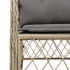 vidaXL Garden Chairs with Cushions 2 pcs Mix Beige Poly Rattan
