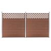 vidaXL WPC Fence Set 2 Square 353x185 Brown