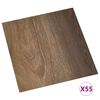 vidaXL Self-adhesive Flooring Planks 55 pcs PVC 5.11 m&sup2; Brown