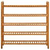 vidaXL Shoe Rack with 5 Shelves 100x27x100 cm Solid Oak Wood