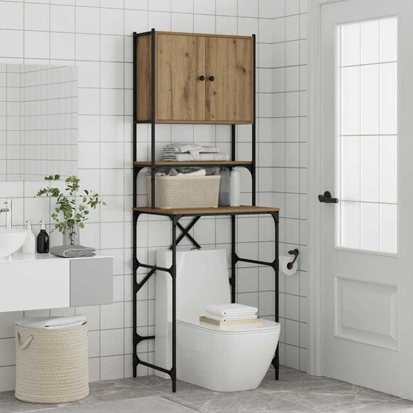 vidaXL Washing Machine Cabinet Artisan Oak 68 x 48.5 x 194 cm