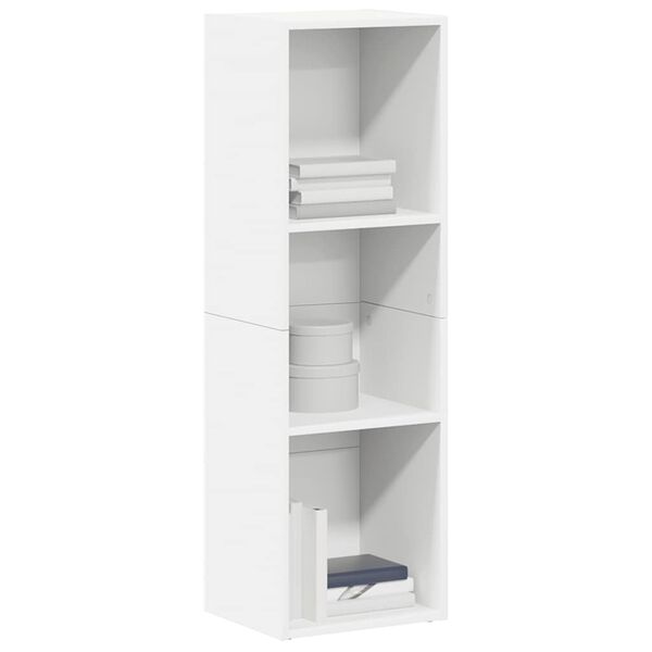 vidaXL Book Cabinet/TV Cabinet White 36x30x114 cm Engineered Wood