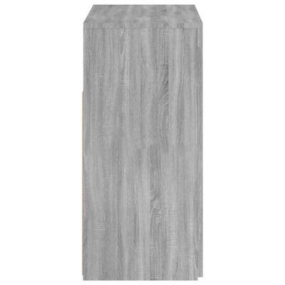 vidaXL Sideboard with LED Lights Grey Sonoma 80x35x75 cm
