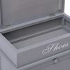 vidaXL Shoe Cabinet Grey 50x28x58 cm Paulownia Wood