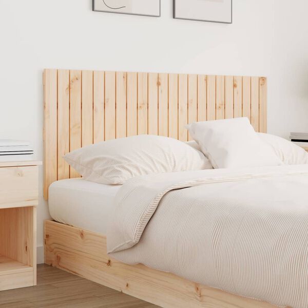 vidaXL Wall Headboard 140x3x60 cm Solid Wood Pine