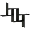 vidaXL Wall Shelf Black Oak 87 x 17 x 75 cm Engineered Wood