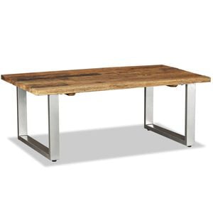 vidaXL Coffee Table | Multicolour | Solid reclaimed wood and wrought iron