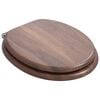 vidaXL Toilet Seat 2 pcs Brown 44 x 38 cm MDF board