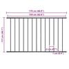 vidaXL Fence Panel Woerden Powder-coated Steel 1.7x1.17 m Black