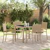 vidaXL Garden Dining Set 5 pcs Beige Poly Rattan