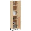 vidaXL Highboard Sonoma Oak 34.5x34x180 cm Engineered Wood