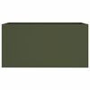 vidaXL Planter Olive Green 62x30x29 cm Steel
