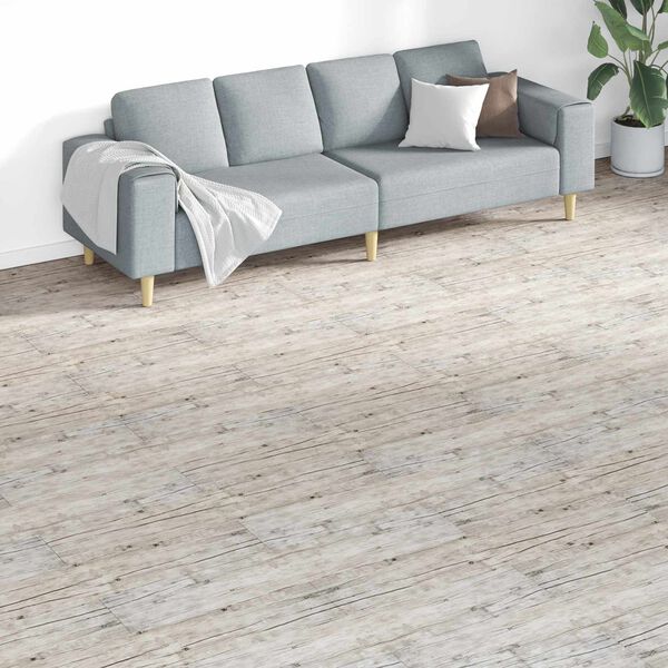 vidaXL Flooring Planks 18 pcs Grey 5.26 m&sup2; PVC