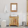 vidaXL Bathroom Vanity Cabinet with Mirror Solid Mango Wood