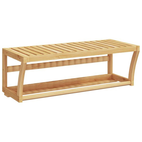 vidaXL Towel Shelf Wall-mounted 60x25x20 cm Bamboo
