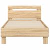 vidaXL Bed Frame without Mattress with Headboard Sonoma Oak 75x190 cm Small Single