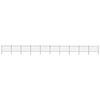 vidaXL Garden Fence with Hoop Top Steel 1781,5x120 cm Black (10x144931)