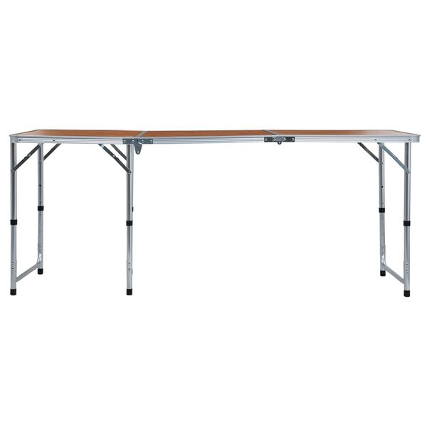 vidaXL Foldable Camping Table Aluminium 180x60 cm