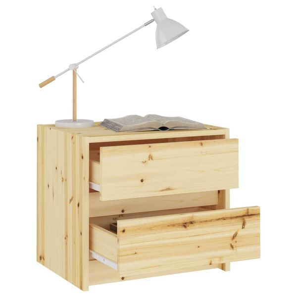 vidaXL Bedside Cabinet 40x30.5x35.5 cm Solid Firwood