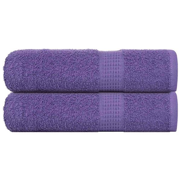 vidaXL Bath Towels "FROGN" 2 pcs Purple 100x150 cm 360 gsm