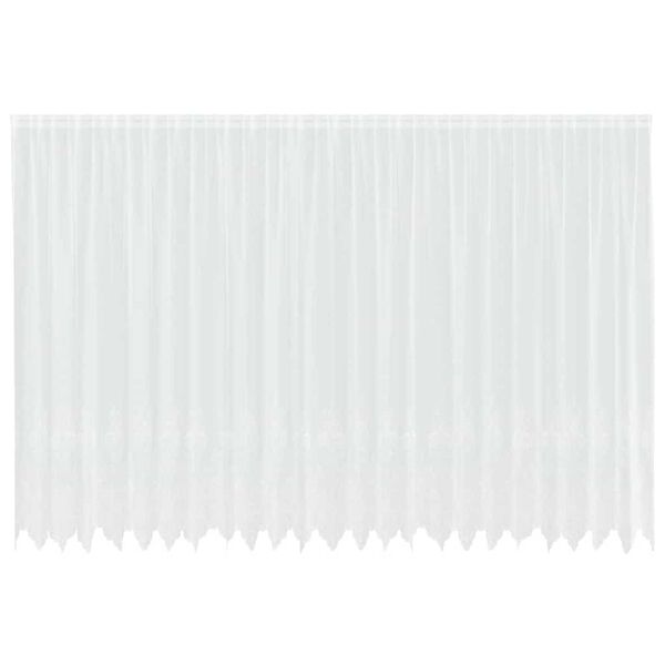 vidaXL Lace Curtain with Curtains Floral White 220 x 600 cm Polyester