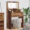 vidaXL Bedroom Dressing Tables with Drawer Old Wood 80 x 39.6 x 135 cm
