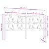 vidaXL Bed Headboard White 186x4x100 cm Solid Wood Pine