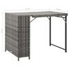 vidaXL 5 Piece Folding Outdoor Dining Set Poly Rattan Grey