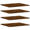 vidaXL Wall Shelves 4 pcs Smoked Oak 60x50x1.5 cm Engineered Wood